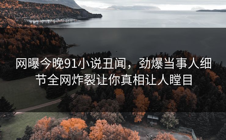 网曝今晚91小说丑闻，劲爆当事人细节全网炸裂让你真相让人瞠目
